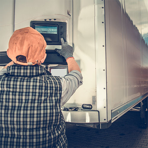 Checking Temperature on Reefer Truck